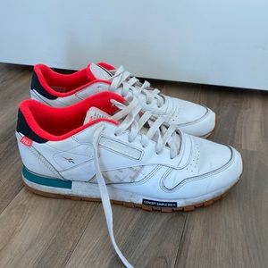 White leather Reeboks